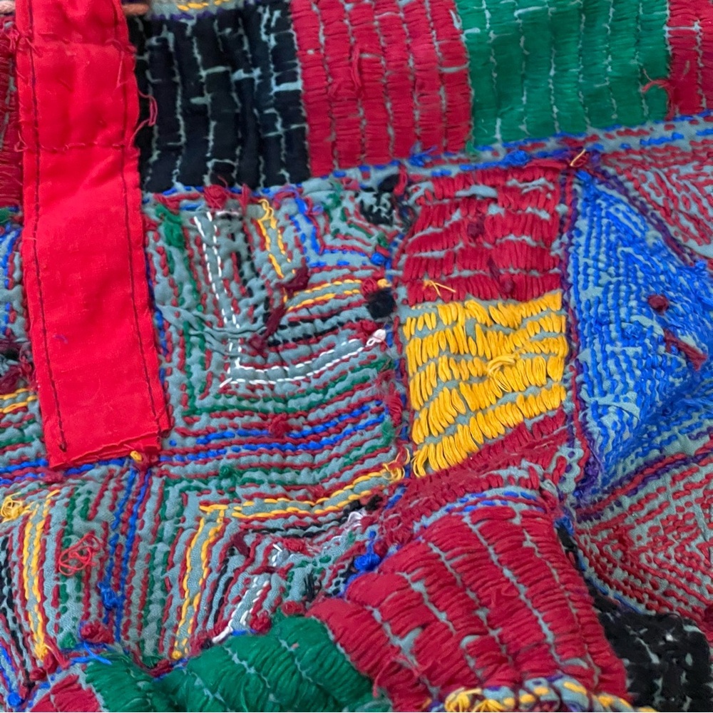 Colorful Patchwork Drawstring Bag - Picture 9 of 11